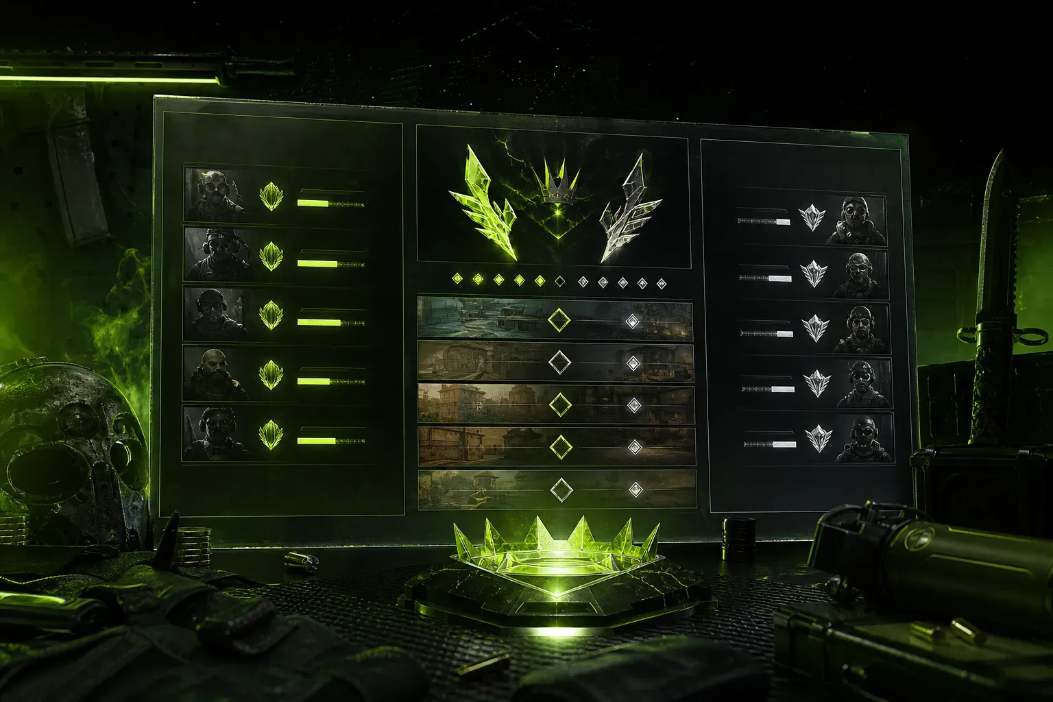 CS2 Premier scoreboard showing CS Rating, map veto, and players in a competitive lobby